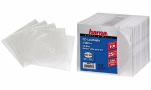 CD/DVD Hüllen Slim 25ST transparent HAMA 00051165