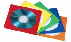 hama CD-/DVD-Papiertasche, für 1 CD /DVD, farbig sortiert (1678368)