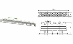 Telegärtner 19 Modulträger für 48 AMJ-S Module, 1 HE (18800111)