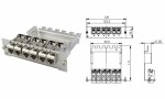 Telegärtner Modulträger mit 6 AMJ-S Modulen, 3...