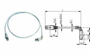 Telegärtner Patchkabel, Kat.6A (tie f), S/FTP, 3,0 m, grau (18800144)