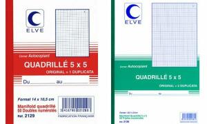 ELVE Notizbuch, 140 x 210 mm, karie rt (5/5), 3 x 50 Blatt (332238500)