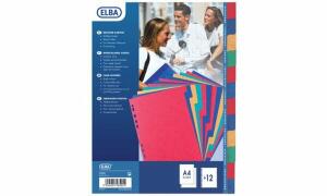 ELBA Karton-Register, blanko, DIN A 4, marmoriert, 12-teilig (335247000