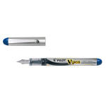 PILOT Einweg-Füllhalter V-Pen Silve r, blau (5040127)