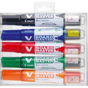 PILOT Whiteboard-Marker V BOARD MAS TER, Rundspitze, 5er Etui (5054295)