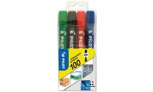PILOT Permanent-Marker 100, Rundspi tze, 4er Etui (5054389)