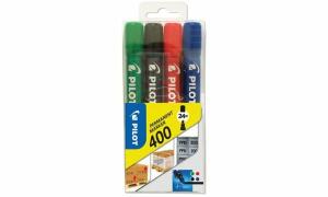 PILOT Permanent-Marker 400, Keilspi tze, 4er Etui (5054390)