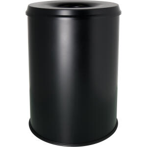 helit Stahl-Papierkorb the guardia n, 15 Liter, schwarz (5125162)