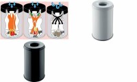 helit Stahl-Papierkorb the guardia n, 30 Liter, schwarz...