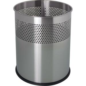 helit Edelstahl-Papierkorb the dot , 15 Liter, silber (5125200)