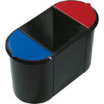 helit Papierkorb the triple, oval , PE, schwarz/rot/blau...