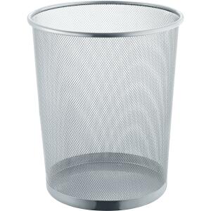 helit Papierkorb the circle networ k, 15 Liter, silber (5170354)