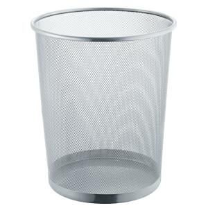 helit Papierkorb the circle networ k, 23 Liter, silber (5170356)