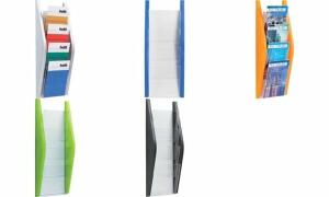 helit 4er Wand-Prospekthalter the arc, DIN A5 hoch, silber (5171049)
