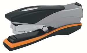 Rexel Flachheftgerät Optima 40, sch warz/silber/orange (5250049)