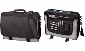 LiGHTPAK Umhängetasche WAVE, Poly ester, schwarz/grau (5317358)