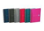 Oxford Office Spiralbuch "Essentials" A5, kariert 5 mm, 90 Blatt, Optik Paper®, ohne Mikroperforation, 5er-Packung, 6 Farben sortiert: Marine, Schwarz, Grau, Rot, Pfauengrün, Fuchsia