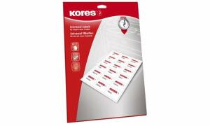 Kores Universal-Etiketten, 38 x 21, 2 mm, weiß, 25 Blatt (5620322)