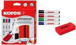 Kores Whiteboard-Marker Set, 4 Mark er +...