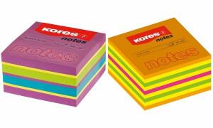 Kores Haftnotizen Würfel, 75 x 75 m m, neonfarben, 5-farbig (5648465)