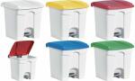 helit Tret-Abfalleimer the step, 30 Liter, weiß/rot...