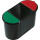 helit Papierkorb the triple, oval , PE, schwarz/rot/grün (5690728)