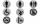 helit Piktogramm the badge WC-Dam en, rund, silber (5690765)