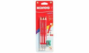 Kores Bleistift COACH, dreieckig, H ärtegrad: 2 HB, 3er Pack (5692533)