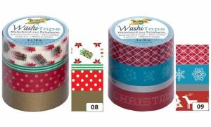 folia Deko-Klebeband Washi-Tape WEI HNACHTEN RETRO, 4er Set (57905467)
