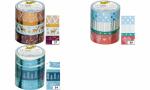 folia Deko-Klebeband Washi-Tape Hot foil Silber III, 4er...