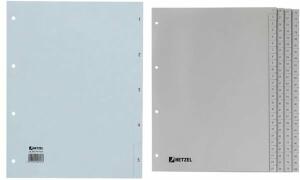 HETZEL Kunststoff-Register, Zahlen, A4, 1-31, PP, grau (59252454)