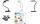Hansa LED-Tischleuchte Twist, silbe r (61000217)