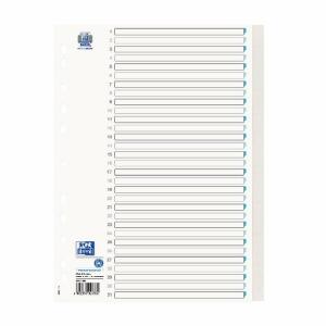 Oxford Register A4+ (230 x 297 mm), aus Tauenpapier (RC) 110 g/m², blanko, 31 Blatt, hellgrau
