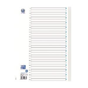 Register A4+ Tauenpapier 110 g/m², blanko, 31 Blatt, hellgrau