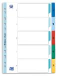 Register A4 0,12 mm PP-Folie, 1-5, 5 Blatt, 5-farbig,...