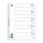 Oxford Register A4 (225 x 297 mm), aus 0,15 mm starker PP-Folie, 1-10, 10 Blatt, weiß