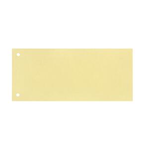 Oxford Trennstreifen, aus Karton 190 g/m², 1x8 cm gelocht, gelb, Packung mit 100 Stück
