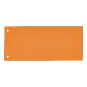 Oxford Trennstreifen, aus Karton 190 g/m², 1x8 cm gelocht, orange, Packung mit 100 Stück