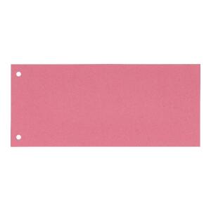 Oxford Trennstreifen, aus Karton 190 g/m², 1x8 cm gelocht, rot, Packung mit 100 Stück