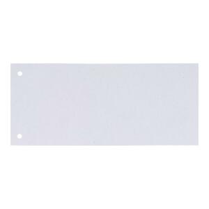 Oxford Trennstreifen, aus Karton 190 g/m², 1x8 cm gelocht, weiß, Packung mit 100 Stück