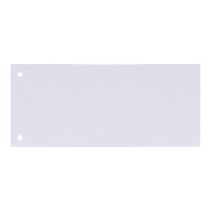 Trennstreifen, Karton 190 g/m², 1x8 cm gelocht, weiß, 100 Stück