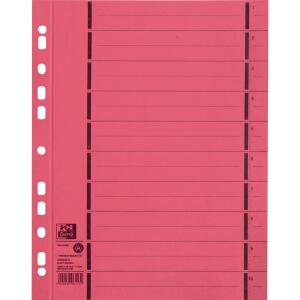 Elba Trennblätter mit Perforation - A4 Überbreite, rot, 100 Stück