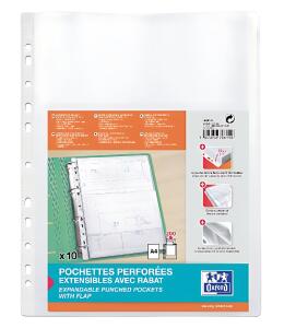 Prospekthüllen Spezialhüllen" Dehnfalte A4, PP 0,2 mm, 10 Stück