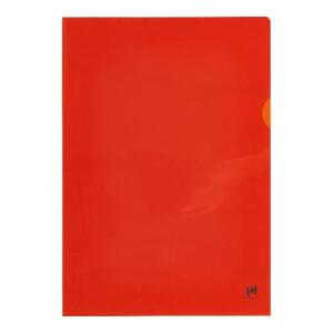 Oxford Sichthüllen "Premium" farbig A4, PVC, 0,15 mm, glasklar, dokumentenecht, oben und rechts offen, mit Griffloch, 25 Stück im Beutel, orange