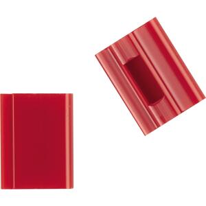 ELBA Farbreiter "vertic", aus PVC, für "vertic"-Hängeregistraturen, zum Aufstecken, Beutel mit 25 Stück, rot