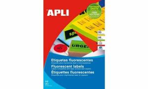 agipa Adress-Etiketten, 99,1 x 67,7 mm, neongelb (62000087)