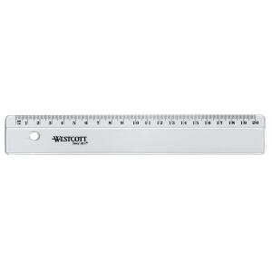 WESTCOTT Flachlineal, aus Kunststof f, Länge: 200 mm (62350186)