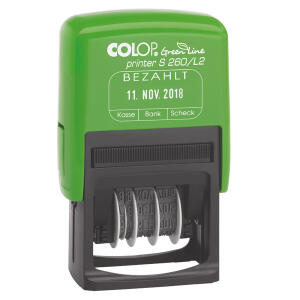 COLOP Datumstempel Green Line Pri nter S260/L2 BEZAHLT (62518081)