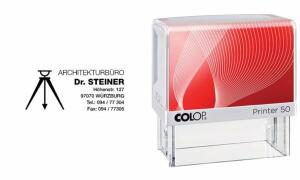 COLOP Textstempel Printer 50, 7-zei lig, mit Gutschein (62518119)