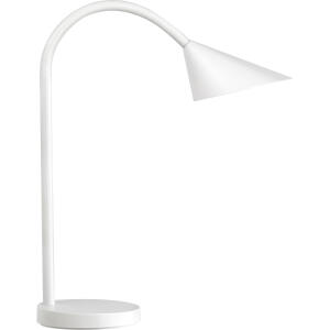 Unilux SOL LED-Tischleuchte weiß, biegbarer Arm, platzsparender Standfuß